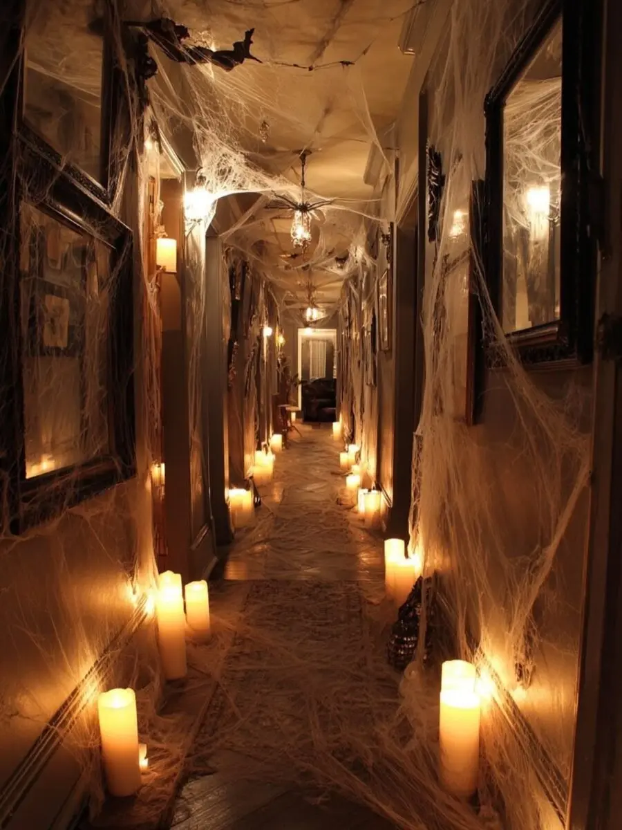 Chillingly Inviting Hallway Decor for Halloween