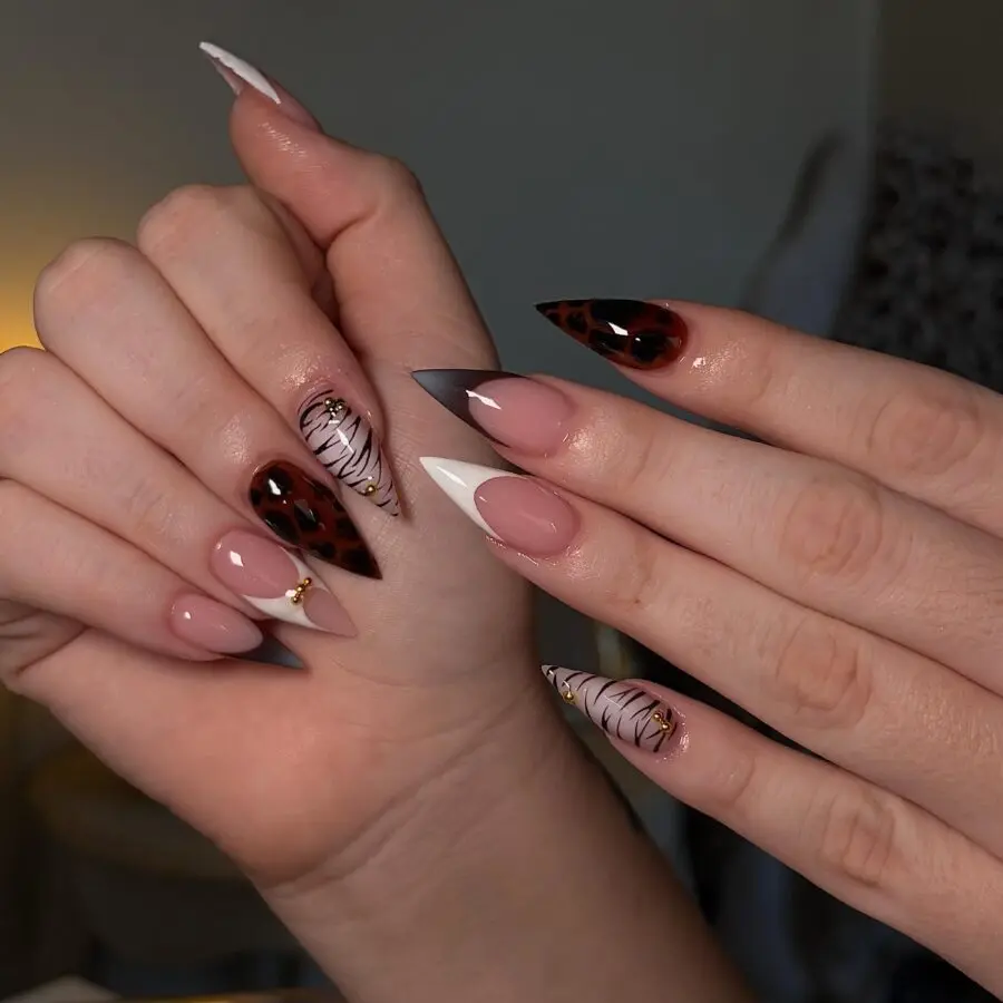 Chic stiletto nail designs with artistic flair