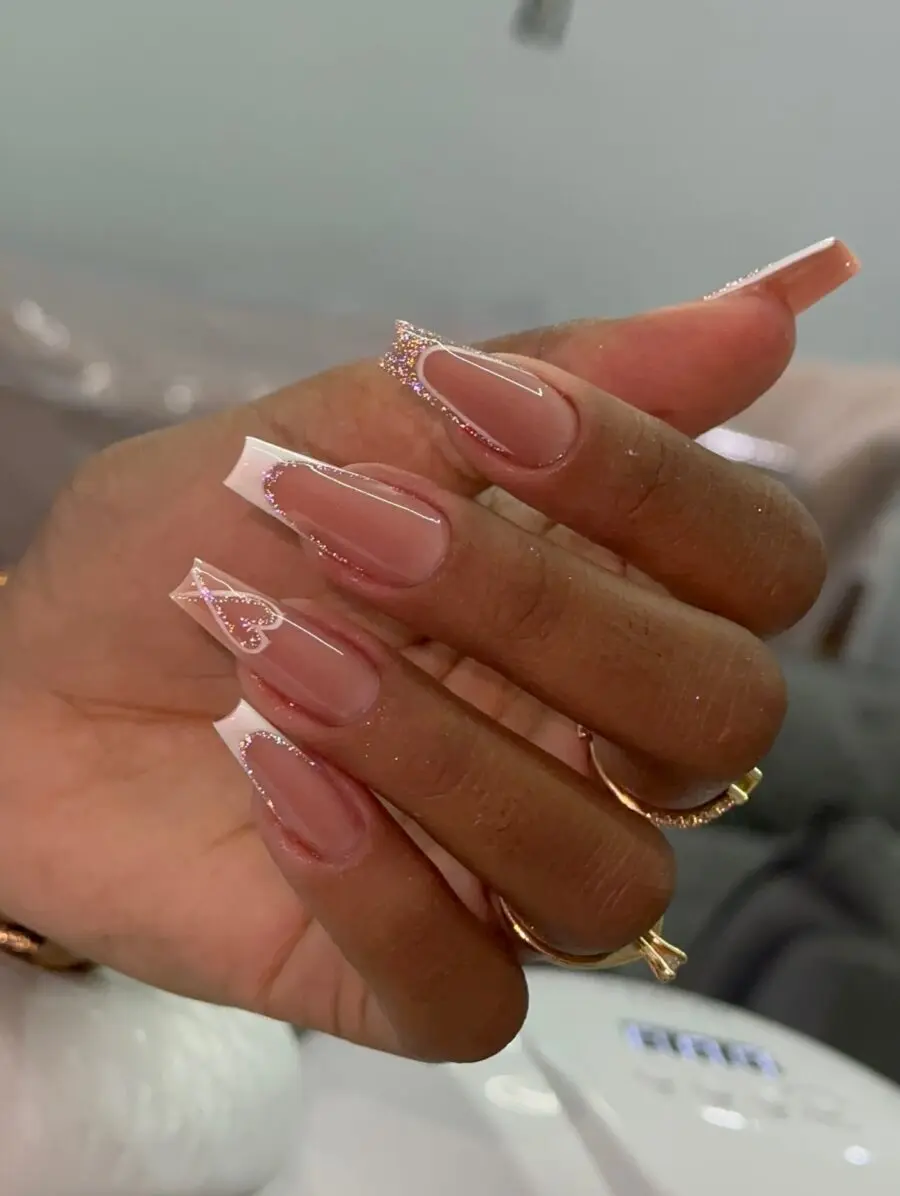 Chic French Tip Acrylic Nail Design
