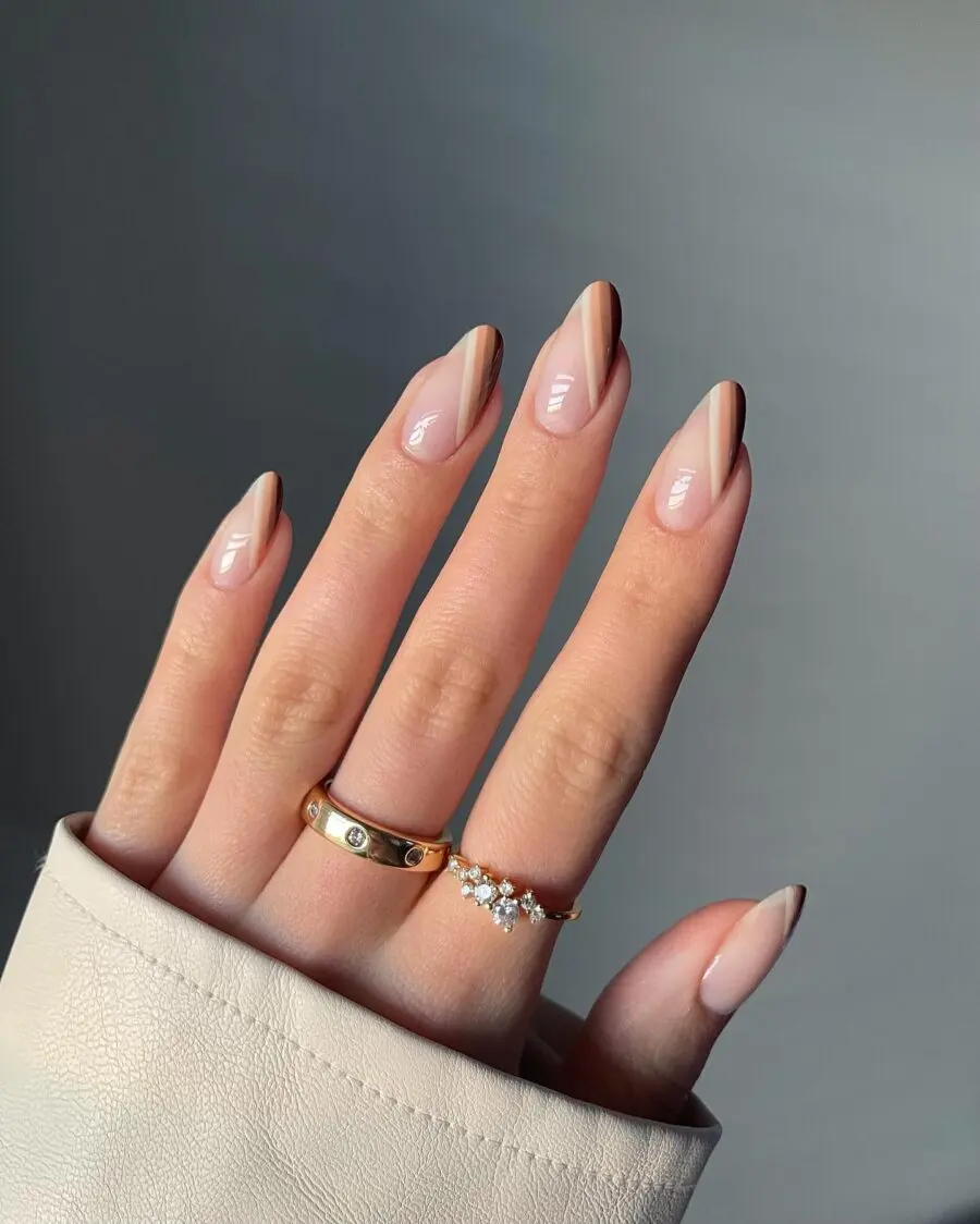 Chic ombre nails perfect for Thanksgiving vibes