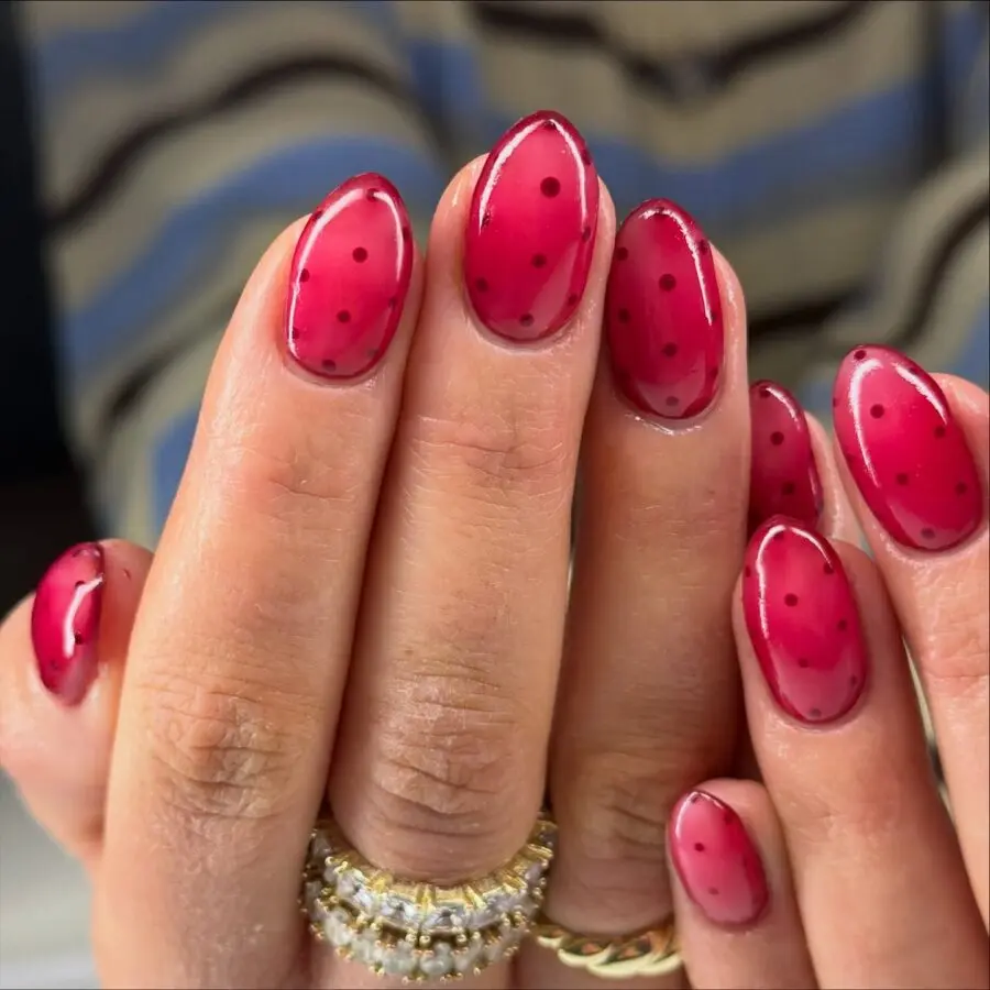Vibrant Red with Polka Dots for Thanksgiving