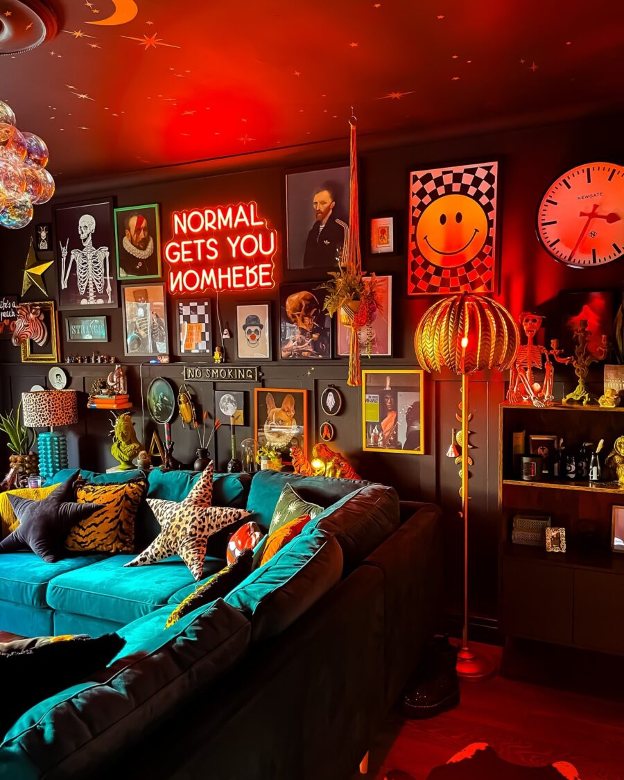 Vibrant eclectic living room design idea