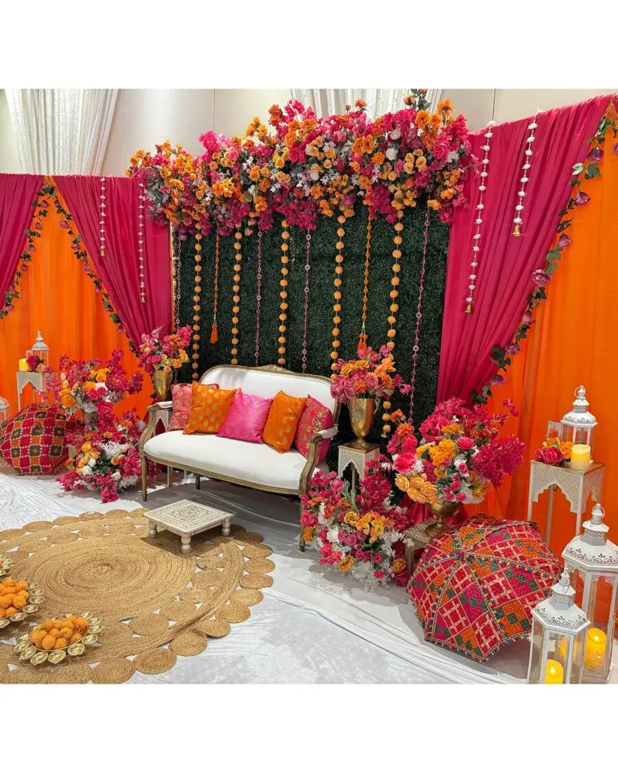 Colorful floral decor for a vibrant celebration