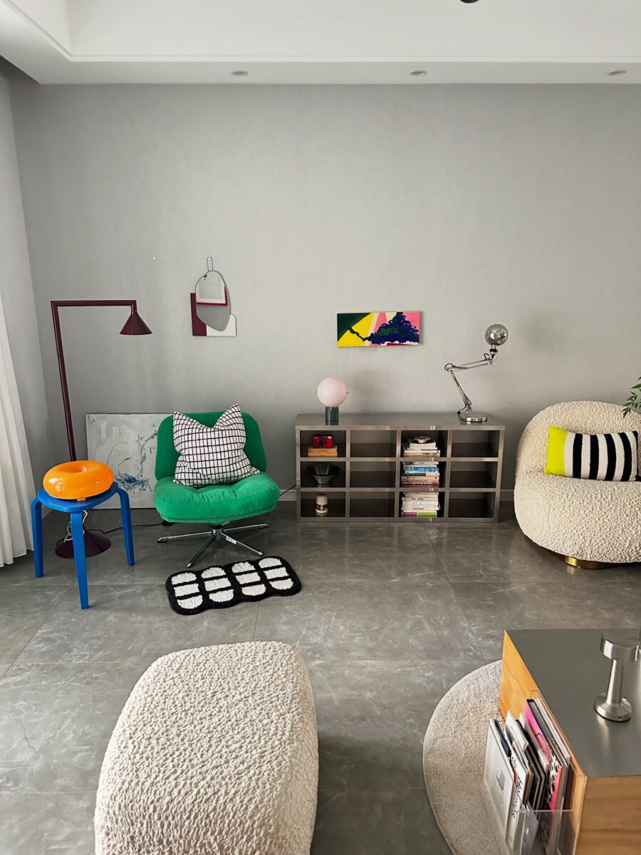 Chic and Colorful Eclectic Living Space Design