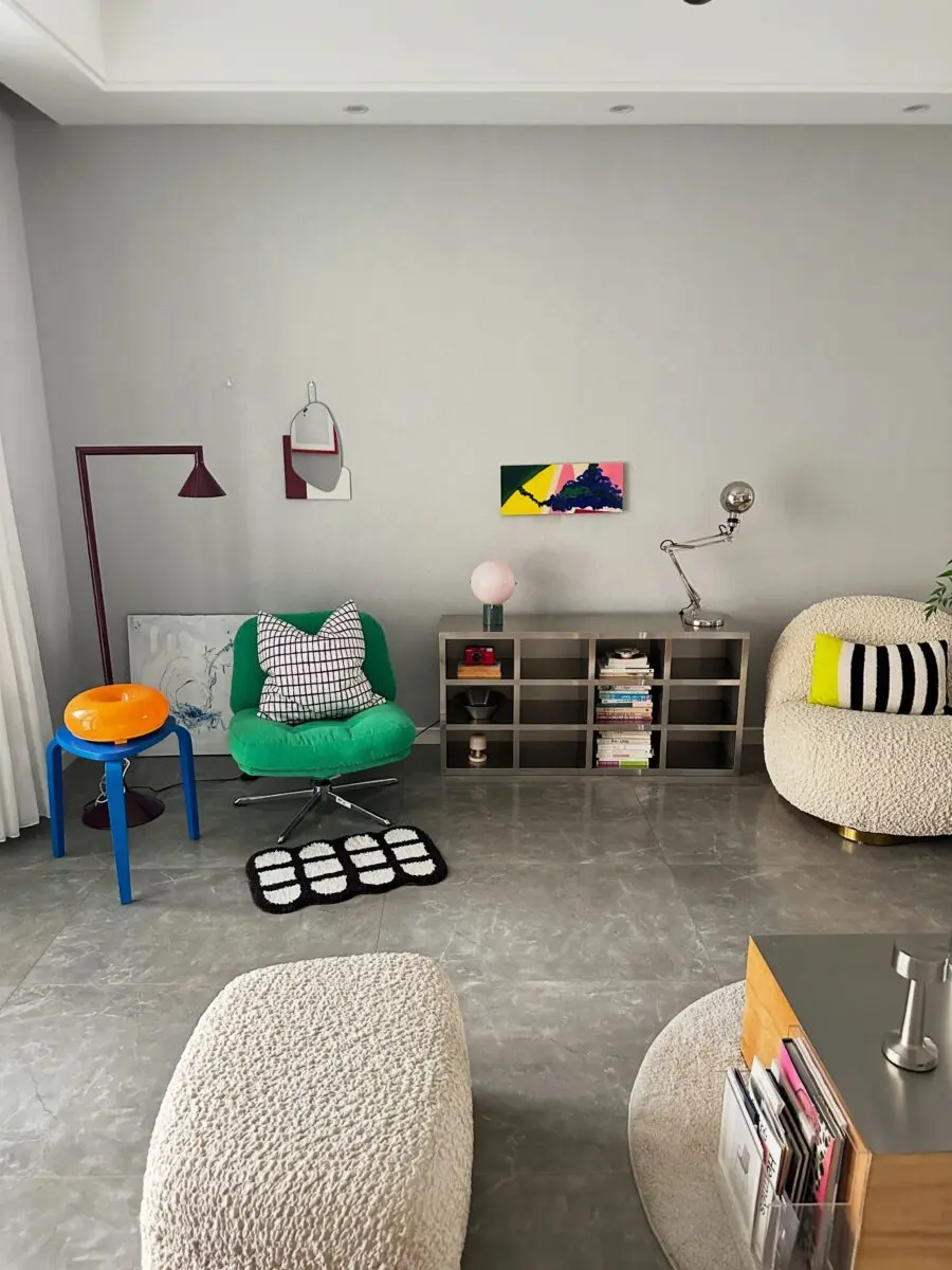 Chic and Colorful Eclectic Living Space Design