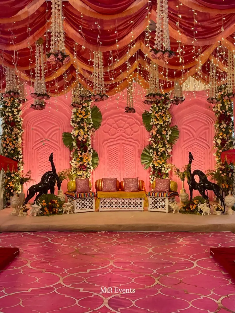 Vibrant Decor with Floral Accents and Warm Tones