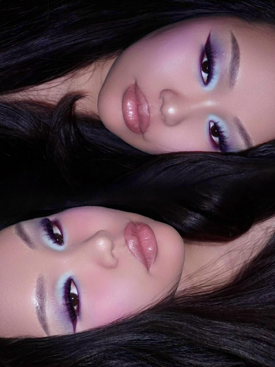Vibrant Y2K Glam Look with Pastel Accents