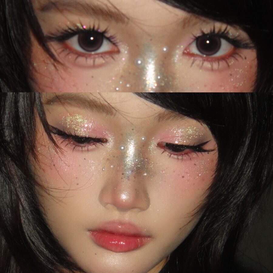 Sparkly pastel vibes with Y2K flair