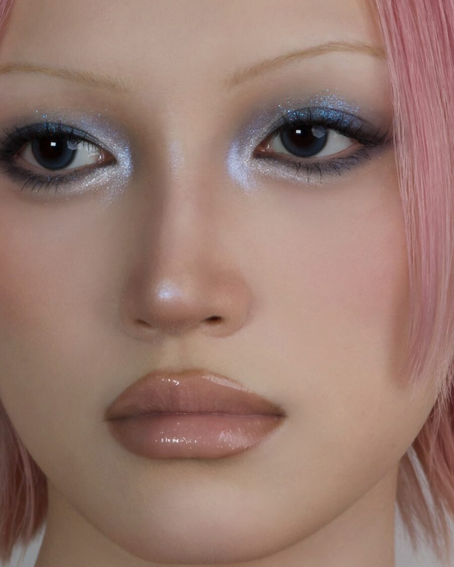 Glittery pastels for a dreamy Y2K look