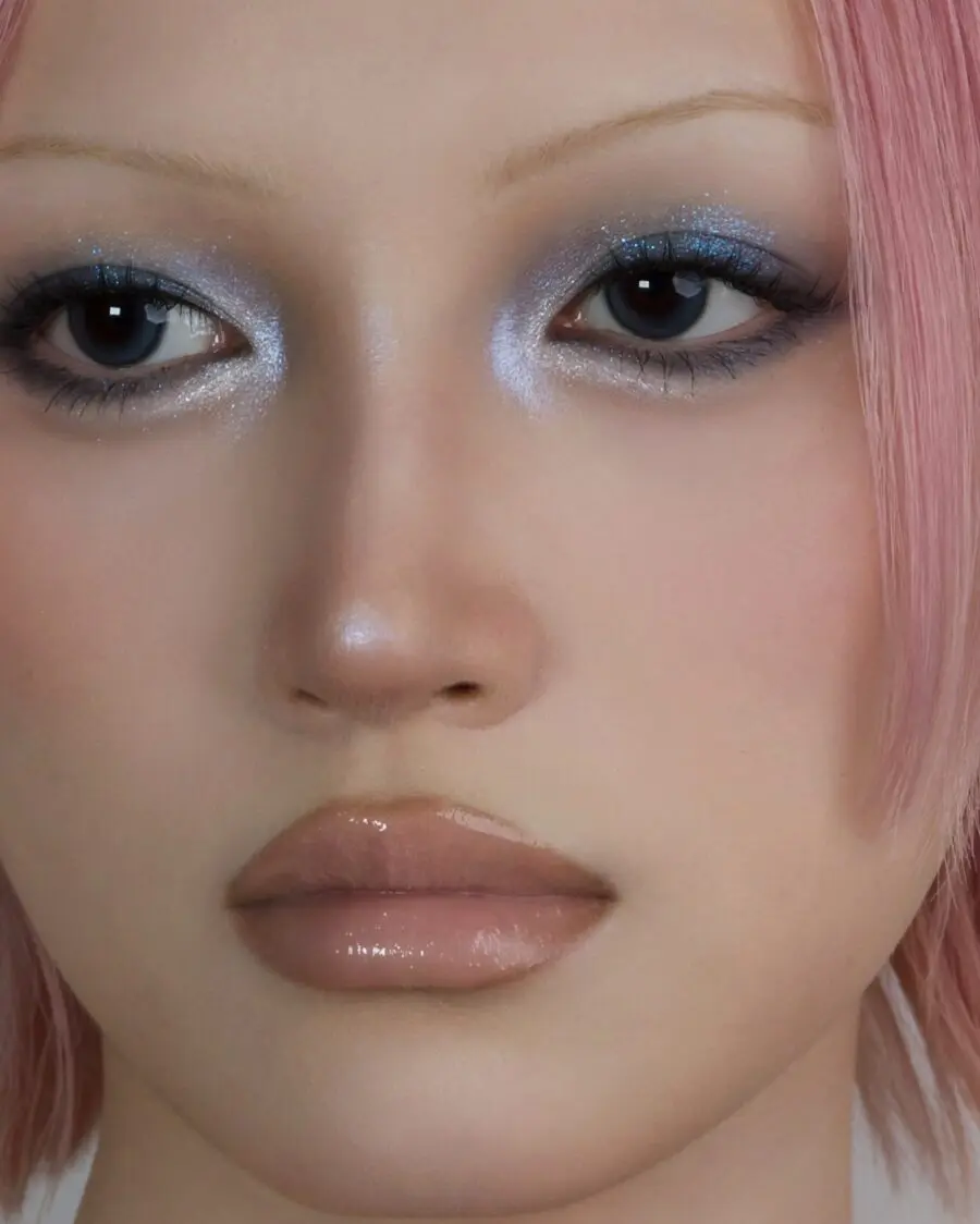 Glittery pastels for a dreamy Y2K look