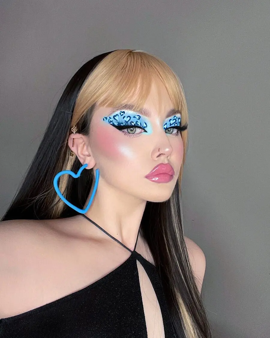 Bold Y2K Makeup with Leopard Details