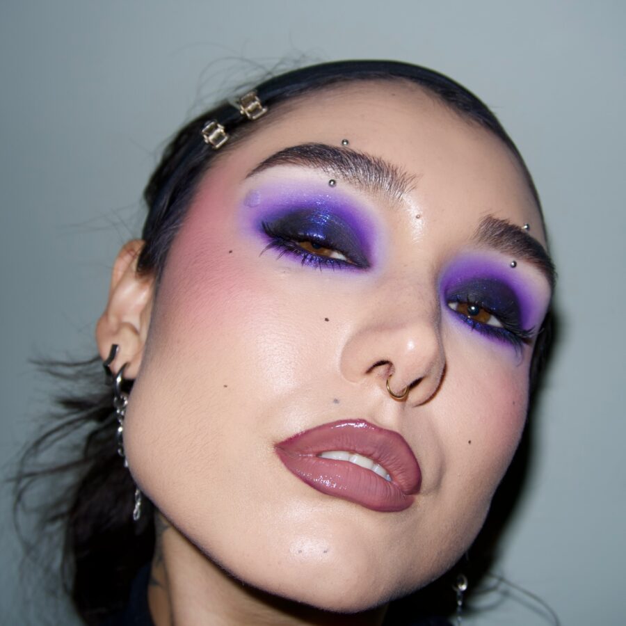 Bold and vibrant Y2K-inspired glam look